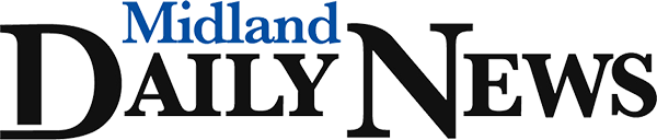 Logo of the Midland Daily News, featuring the words 'Midland' in blue and 'Daily News' in black, styled in a modern font. The logo is designed to represent the newspaper's brand identity.